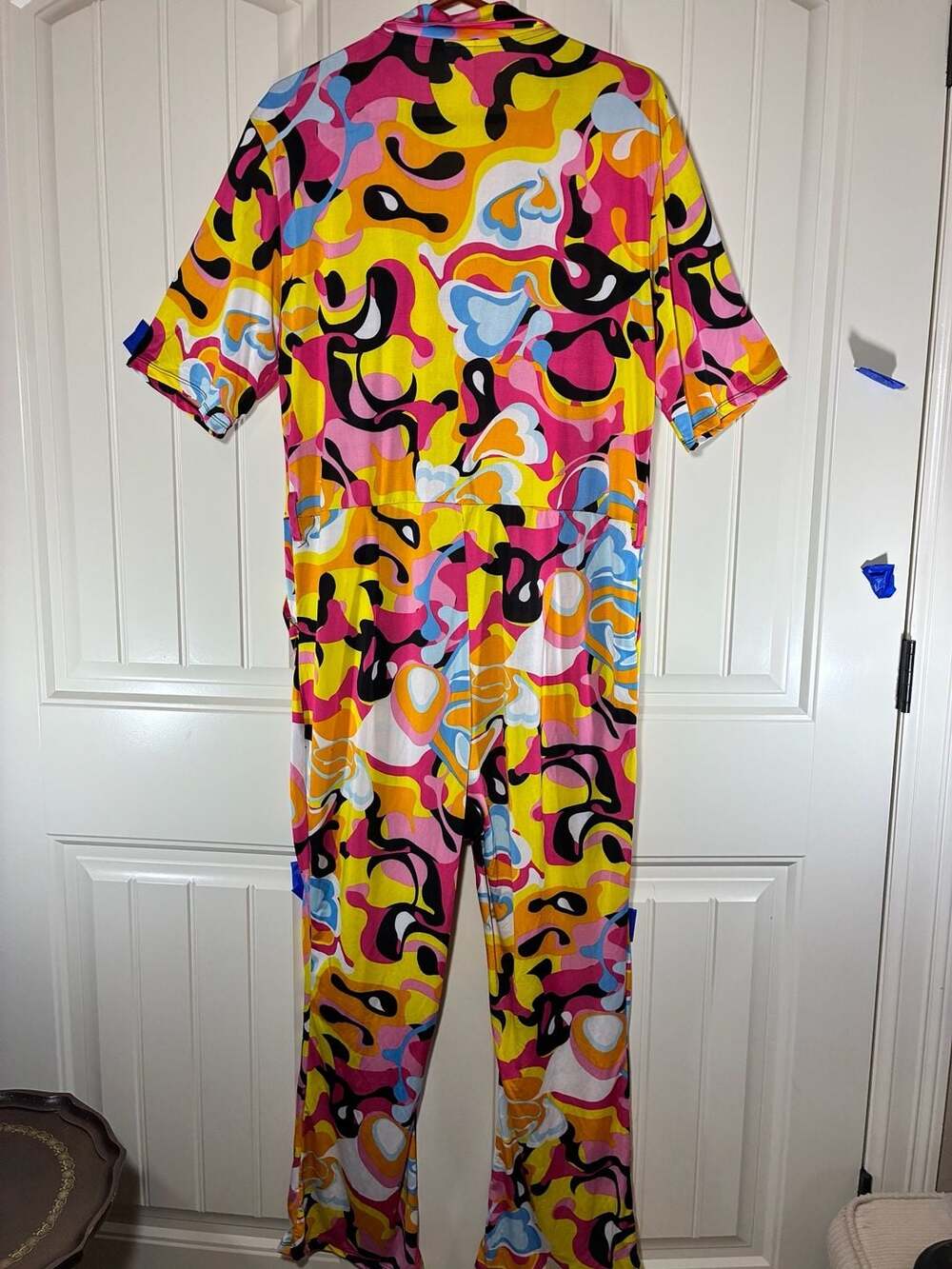 Spirit Jumpsuit Multi Colorful Hippie Psychedelic Retro Romper Costume Sz Large